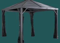 Sojag Hard-Top Gazebos-Sanibel 10 x 10 x 9 ft Grey Gazebo