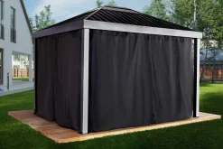 Sojag Gazebo Curtains-Skylight 10 x 12 x 7 ft Grey Curtains