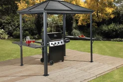 Sojag Grill Gazebos-Ventura 5 x 8 x 8 ft Dark Grey BBQ Grill Gazebo