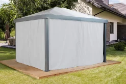 Sojag Gazebo Curtains-White Curtain for Monteserra Gazebo, 10 ft. x 12 ft., Poly