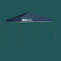 QuikShade Canopy Tents|Pop-Up Canopies-Solo Steel SOLO64 Slant Leg Pop-Up Canopy, 10 ft. x 10 ft. Midnight Blue