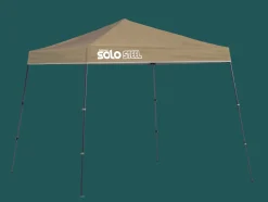 QuikShade Canopy Tents|Pop-Up Canopies-Solo Steel SOLO64 Slant Leg Pop-Up Canopy, 10 ft. x 10 ft. Midnight Blue