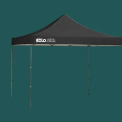 QuikShade Canopy Tents|Pop-Up Canopies-Solo Steel SOLO100 Straight Leg Pop-Up Canopy, 10 ft. x 10 ft. Midnight Blue