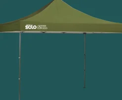 QuikShade Canopy Tents|Pop-Up Canopies-Solo Steel SOLO100 Straight Leg Pop-Up Canopy, 10 ft. x 10 ft. Midnight Blue