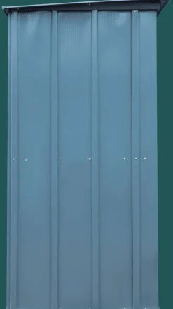 Arrow Garden Sheds|Metal Sheds-Spacemaker Patio Shed, 4x3, Juniper Berry