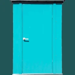 Arrow Garden Sheds|Metal Sheds-Spacemaker Patio Steel Storage Shed, 4 ft. x 3 ft. Teal and Anthracite