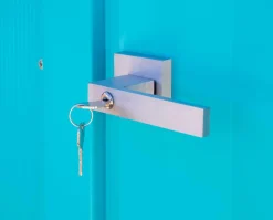 Arrow Garden Sheds|Metal Sheds-Spacemaker Patio Steel Storage Shed, 4 ft. x 3 ft. Teal and Anthracite