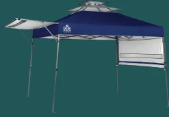 QuikShade Pop-Up Canopies-Summit X Pop-Up Canopy with Awning