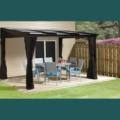 Sojag Wall-Mounted Gazebos-Sutton Wall-Mounted Hardtop Gazebo