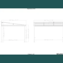 Sojag Wall-Mounted Gazebos-Sutton Wall-Mounted Hardtop Gazebo