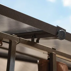 ShelterLogic Hard-Top Gazebos-Sycamore Gazebo, 10 ft. x 12 ft. Dark Coffee