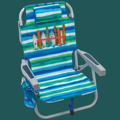 Rio Beach Backpack Beach Chairs-Tommy Bahama Green Stripe Chair