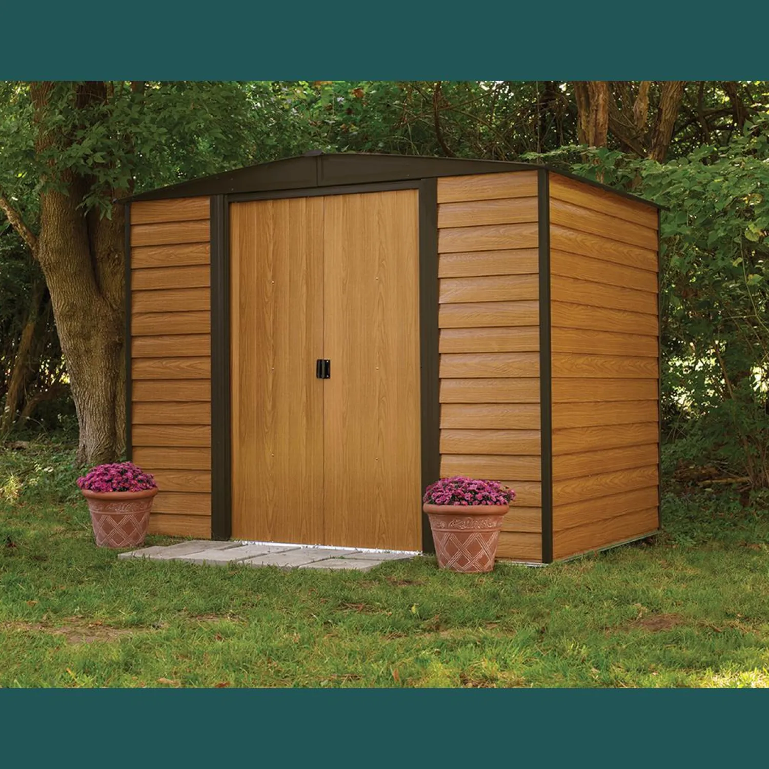 Arrow Garden Sheds-Woodridge Steel Storage Shed, 8 ft. x 6 ft.