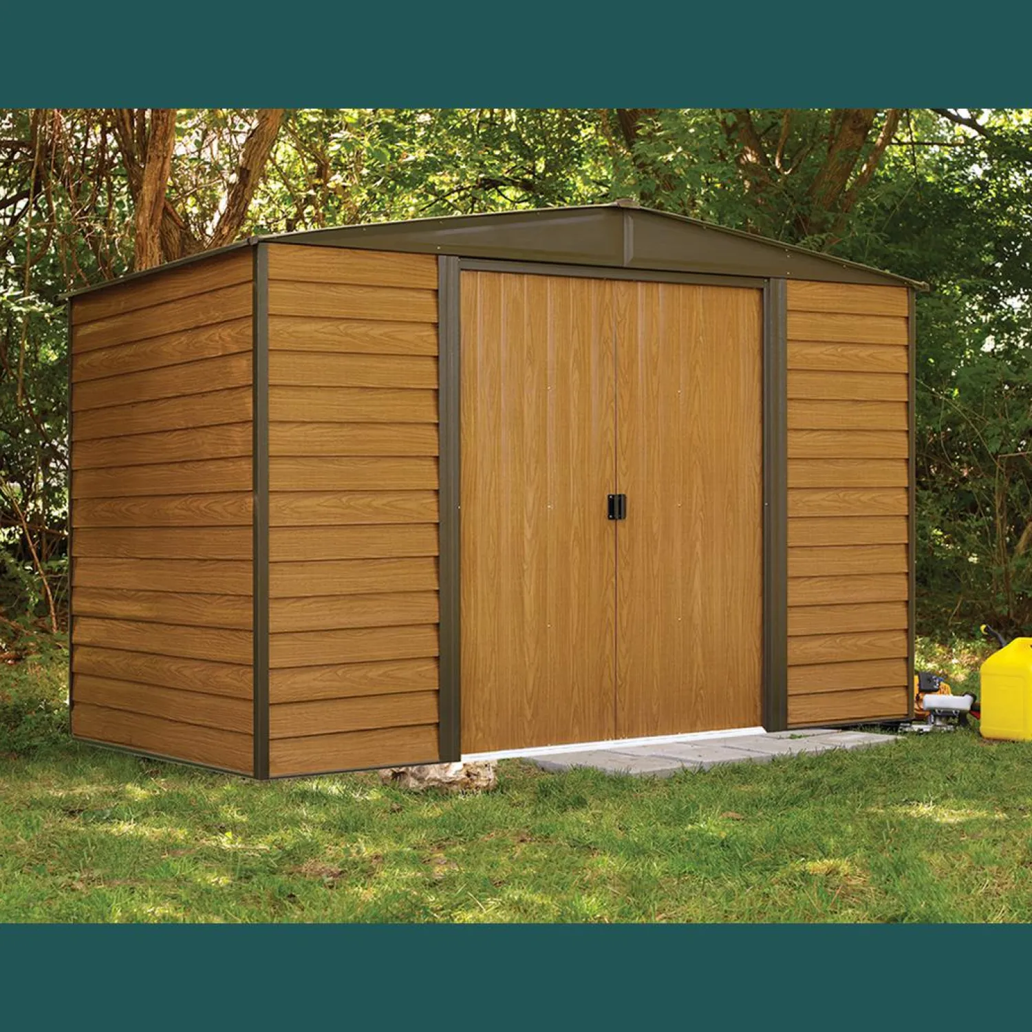 Arrow Garden Sheds-Woodridge Steel Storage Shed, 10 ft. x 6 ft.