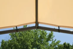 ShelterLogic Soft-Top Gazebos-10x10 Pacifica Gazebo Canopy Charcoal Frame and Marzipan Tan Cover